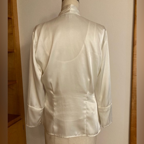 JH Collectibles The Date Ivory Satin Blouse - Picture 7 of 7